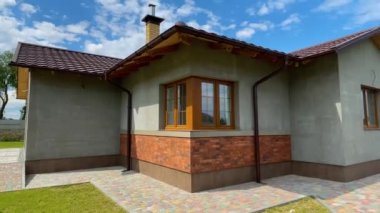 exterior of a new private house