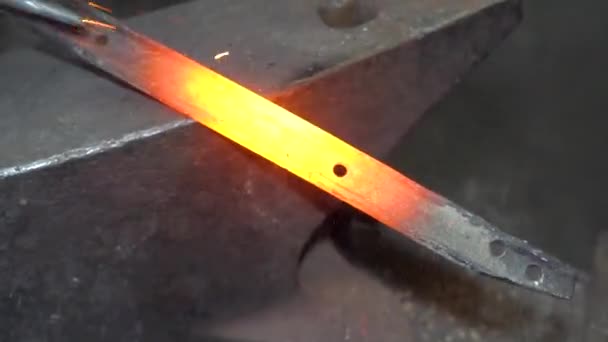 The process of working in a forge — Stock video