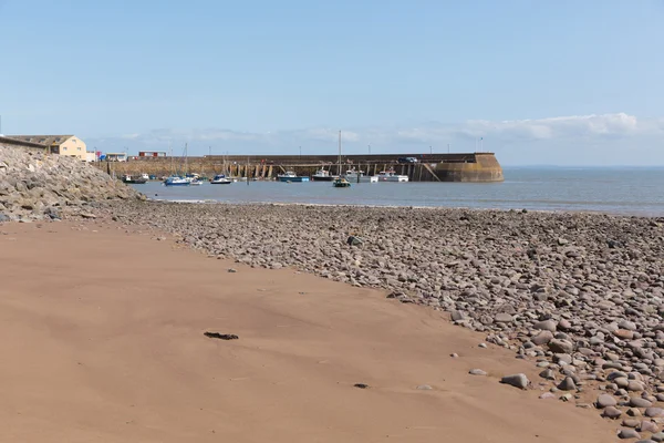 Minehead harbour Somerset England uk in summer with blue sky on a beautiful day