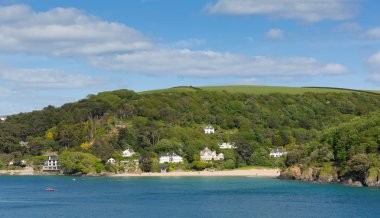 Değirmen Bay beach Salcombe Devon İngiltere'de bir Haliç birkaç güzel plajlar