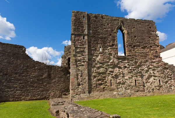 Monmouth κάστρο στο Monmouthshire Ουαλία Ηνωμένο Βασίλειο ερείπια κτιρίου και γενέτειρα του Ερρίκος Ε΄ της Αγγλίας — Φωτογραφία Αρχείου