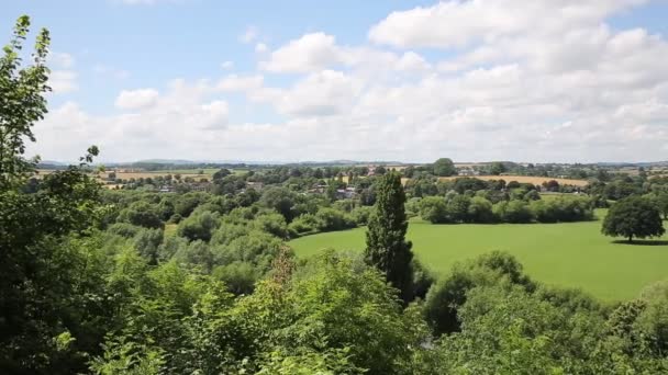 Landschaft Szene ross-on-wye hierefordshire england uk eine kleine Marktstadt im Wye-Tal am Rande des Waldes von Dekan — Stockvideo