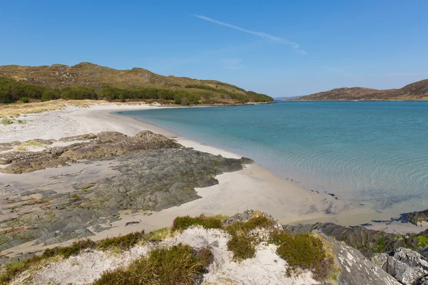 Morar Bay Schottland uk schöner weißer Sandstrand schottisches Touristenziel südlich von mallaig — Stockfoto