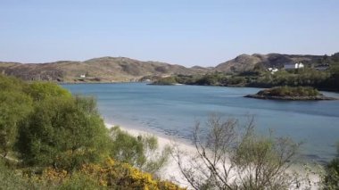 Mallaig pan güneyinde bulunan Morar sahil İskoçya İngiltere güzel kıyı İskoç turizm