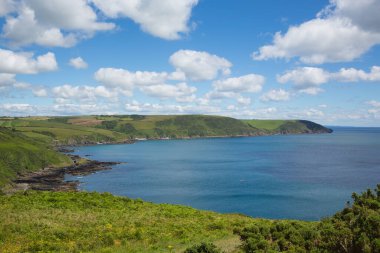 Cornwall coast view to Lansallos near Lantic Bay 