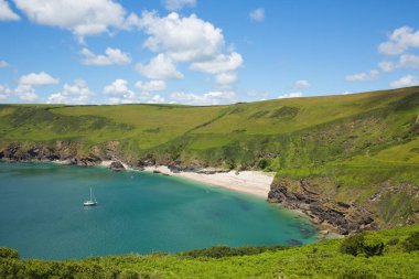 Lantic Bay Cornish coast Cornwall England beautiful Cornish scene