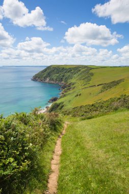 Stunning Cornwall beach and coast view Lantic Bay 