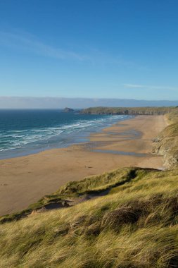 Perran Sands beach north Cornwall near Perranporth England UK 