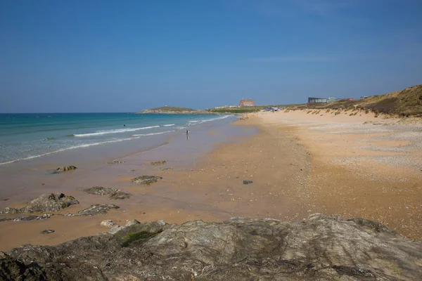 Fistral Παραλία Newquay Βόρεια Κορνουάλη Νοτιοδυτικά Μία Από Τις Καλύτερες — Φωτογραφία Αρχείου