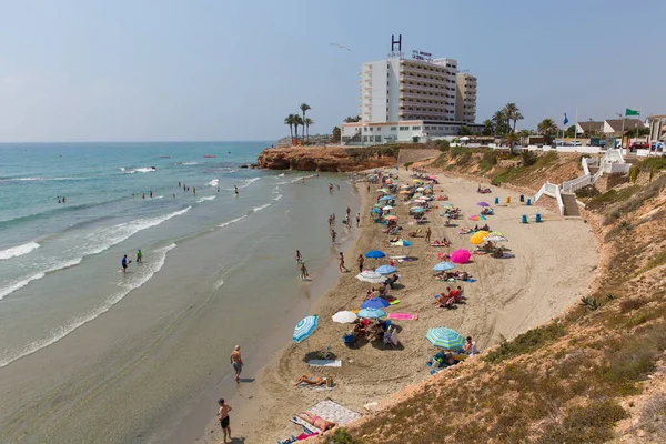 Playa Cala Cerrada Orihuela Spagna Bellissima Piccola Spiaggia Vicino Zenia — Foto Stock