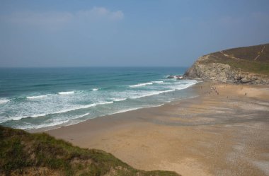 St. Agnes yakınlarındaki Porthtowan Cornwall UK Kuzey Cornish Kıyı Sahili Sahili