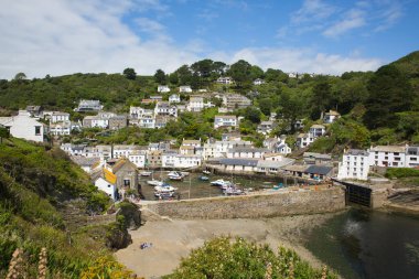 Polperro İngiltere Şok edici sahil köyünde güzel bir liman