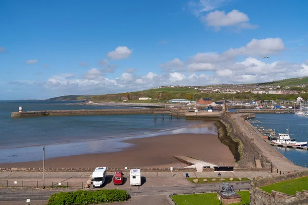 Whitehaven Cumbria England Harbour Walls Motorhomes Campervan Parked Lake District — Stock Fotó