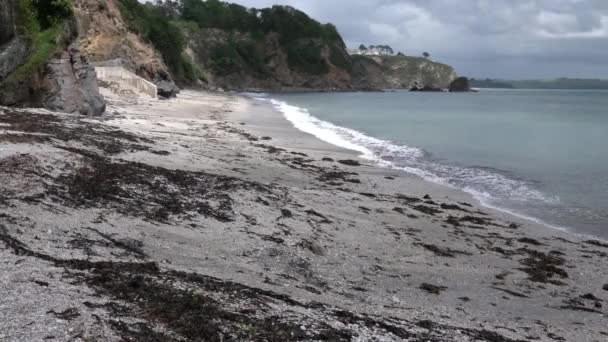Duporth Cornwall Pan Beach Austell Porthpean — Stockvideo