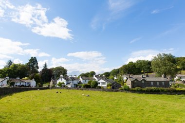 Sawrey ülke görünümüyle hawkshead Göller Bölgesi eski köy beatrix potter eve
