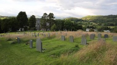 Mezarlık hawkshead lake district park İngiltere İngiltere