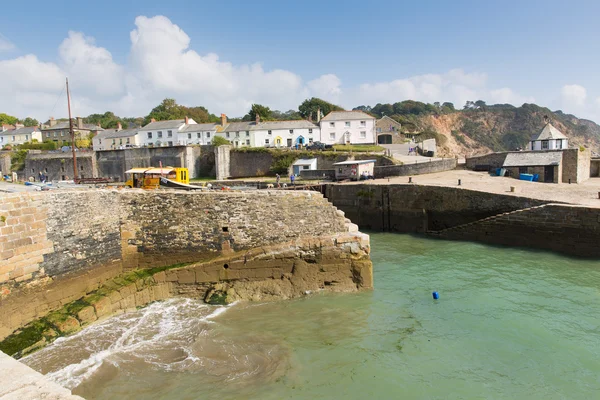 Charlestown near St Austell Cornwall England UK in summer with blue sky and sea — Stock Photo, Image