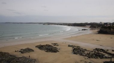Newquay Towan beach Kuzey Cornwall İngiltere İngiltere