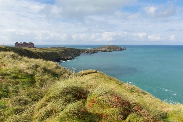 The Headland at Newquay Cornwall England Reino Unido — Fotografia de Stock