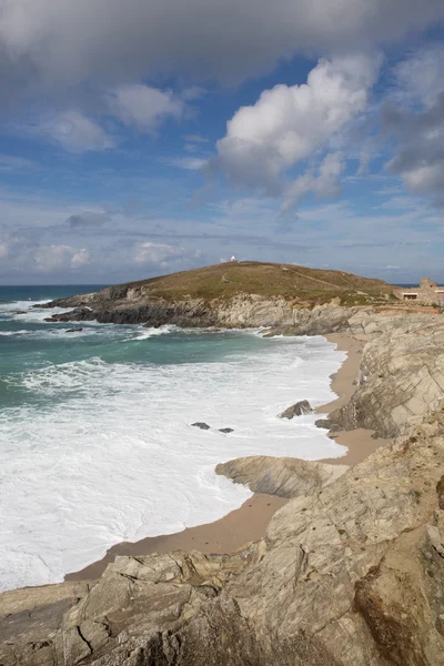 Coast Newquay Cornwall Anglia Egyesült Királyság Towan élén — Stock Fotó