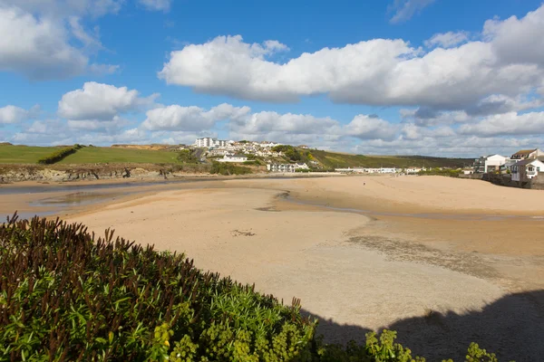 Porth παραλία Newquay Κορνουάλη Αγγλία Ηνωμένο — Φωτογραφία Αρχείου