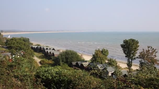 Studland pobřeží Anglie Velká Británie ležící mezi Swanage a Poole a Bournemouth — Stock video