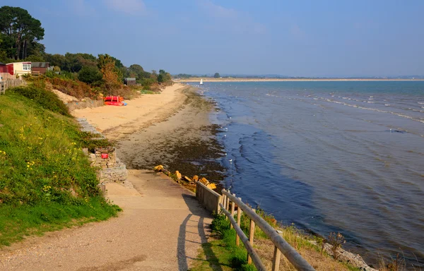 Studland bay from the middle beach dorset england uk gelegen zwischen swanage und poole and bourhabi — Stockfoto