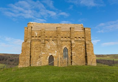 St Catherines Şapel Abbotsbury Dorset İngiltere İngiltere Kilisesi manastır hacılar için yaklaşık 1400 inşa köy bakan bir tepenin üstüne