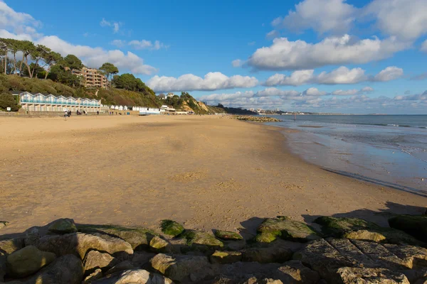 Weitläufiger beach poole dorset england uk in der nähe von bouredly bekannt für schöne sandstrände — Stockfoto