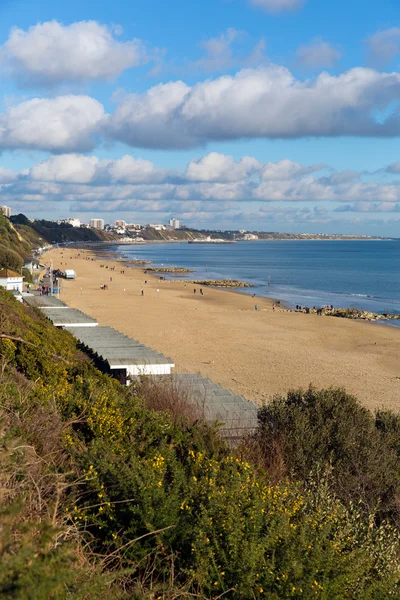 Branksome playa Poole Dorset Inglaterra Reino Unido cerca de Bournemouth conocido por sus hermosas playas de arena — Foto de Stock