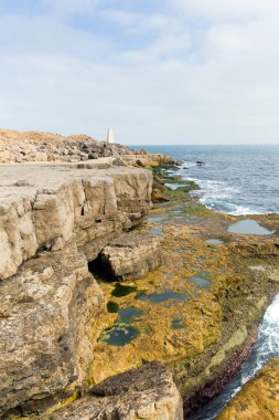 Dikilitaş Portland Bill Isle of Portland Dorset İngiltere İngiltere adanın güneyinde gemiler kıyıları kayaçların gündüz uyardı.