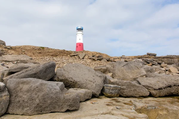 Portland Bill vuurtoren op het Isle of Portland Dorset Engeland Uk in het zuiden van het eiland — Stockfoto