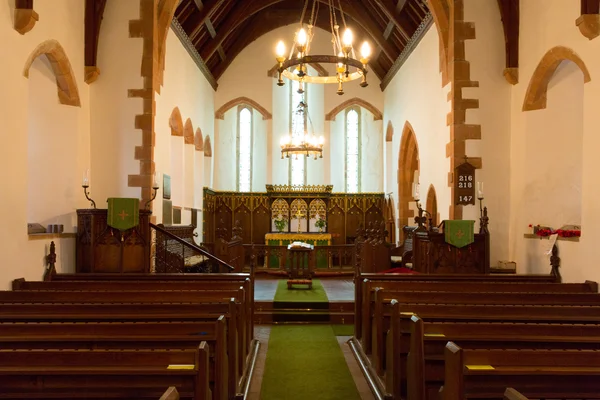 Church interior of St Peters Martindale Valley Cumbria England UK near Pooley Bridge — Stock Photo, Image