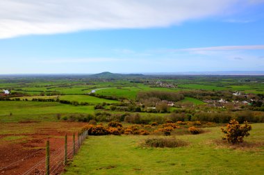 Bleadon Weston-super-Mare İngiltere İngiltere Brent Knoll doğru görünümünden kırsal somerset