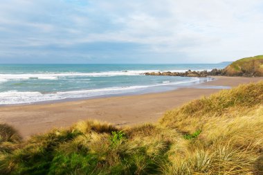 Challaborough beach Güney Devon İngiltere İngiltere Güney Batı Sahili yolda Burgh Adası ve Bigbury-on-sea yakınındaki sörf için popüler