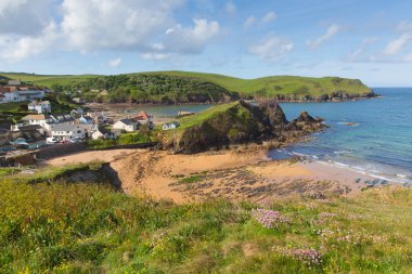 Umut Cove beach Güney Devon İngiltere İngiltere Kingsbridge Baş Rahibi ve Salcombe