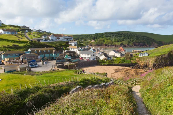 Güney Batı Sahili yolunda umut Cove Güney Devon İngiltere İngiltere Kingsbridge Baş Rahibi ve Thurlestone yaz — Stok fotoğraf