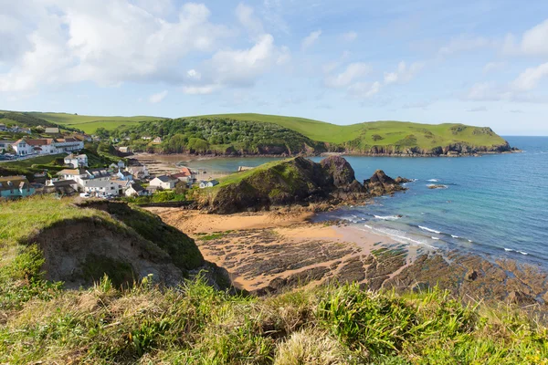 Zewnętrzne plaży nadziei Cove South Devon Anglii Uk w pobliżu Kingsbridge i Thurlstone — Zdjęcie stockowe