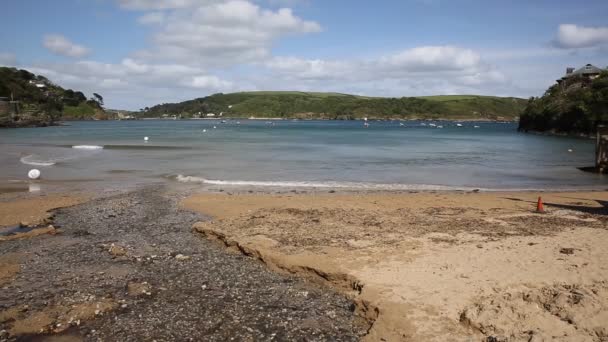 Vista desde la playa de South Sands Salcombe Devon suroeste de Inglaterra — Vídeos de Stock