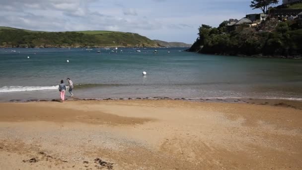 Spiaggia di South Sands Salcombe Devon South West Inghilterra IT — Video Stock