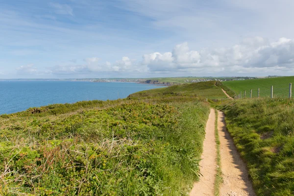 South west coast path towards Thurlestone South Devon England UK a partir da direção de Hope Cove — Fotografia de Stock