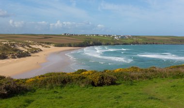 Crantock bay and beach North Cornwall England UK near Newquay