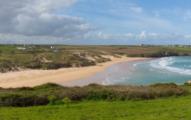 Crantock beach North Cornwall England UK near Newquay
