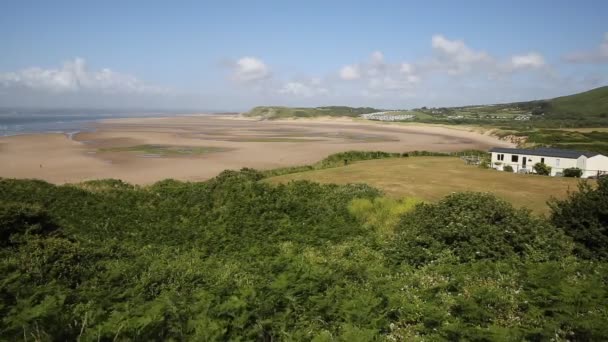 Plage Broughton Bay Péninsule de Gower Pays de Galles du Sud Royaume-Uni près de la plage de Rhossili dans le canal de Bristol 