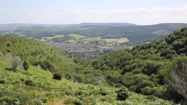 Yükseltilmiş Minehead Somerset İngiltere İngiltere görünümünde yaz yeşil kırsal ile