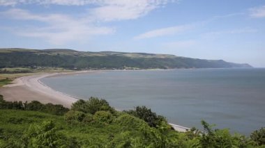 Somerset sahil Porlock İngiltere İngiltere Exmoor yakınındaki