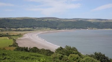 Porlock sahil yakınındaki Exmoor ve Minehead Porlock Weir doğru batısında Somerset İngiltere İngiltere