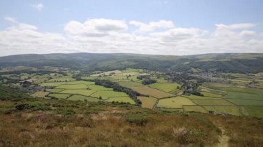 Görünümünden Porlock Somerset yürüyüş Bossington, Exmoor yakınındaki güzel kırsal Güney Batı Sahili yolda için