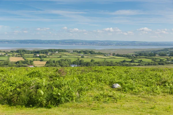 View from Cefn Bryn hill of The Gower peninsula South Wales UK near Reynoldston — Stock Photo, Image