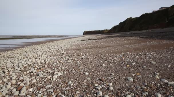 Watchet yakınındaki plaj St Audries Bay Somerset İngiltere İngiltere — Stok video